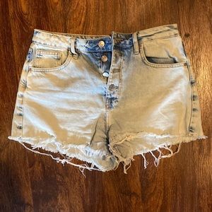 Forever 21 button up cut off shorts